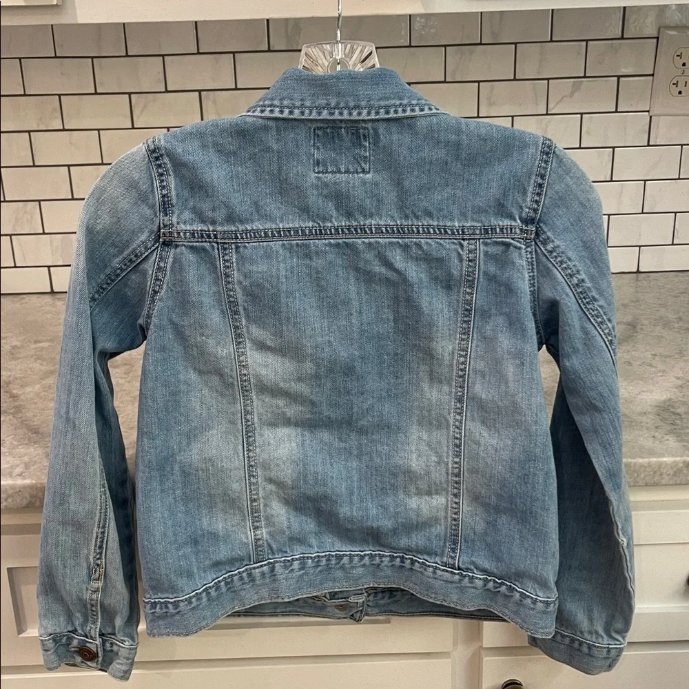 OshKosh B'gosh Denim Jacket Girls 10/12‎ Blue Kids Jean Light Wash Vintage 80s